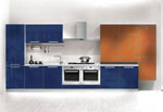 Синьо кухненско обзавеждане по проект 552-2616
